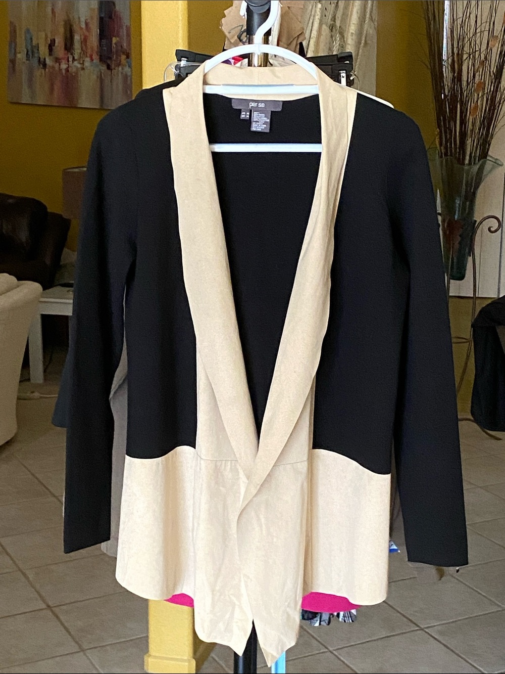 Per se open front cardigan
